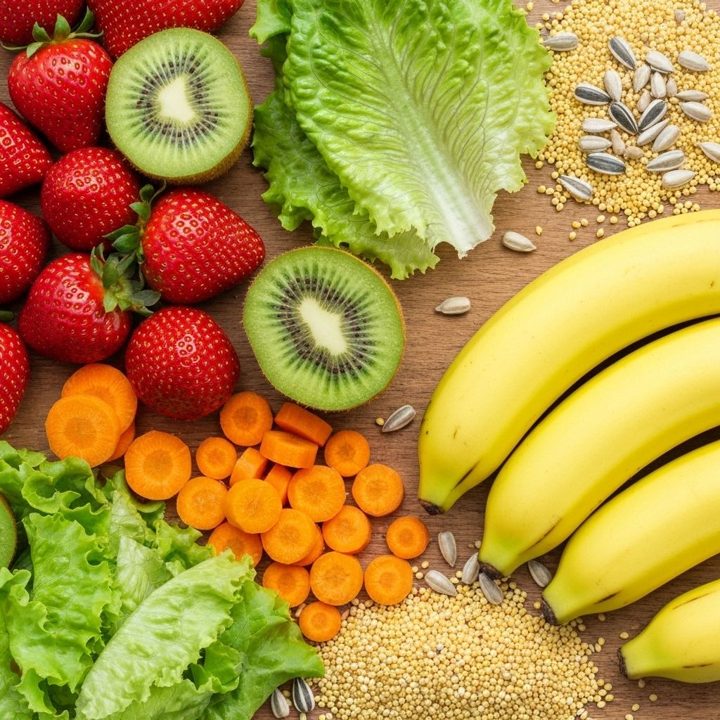 Fruits and vegetables for birds